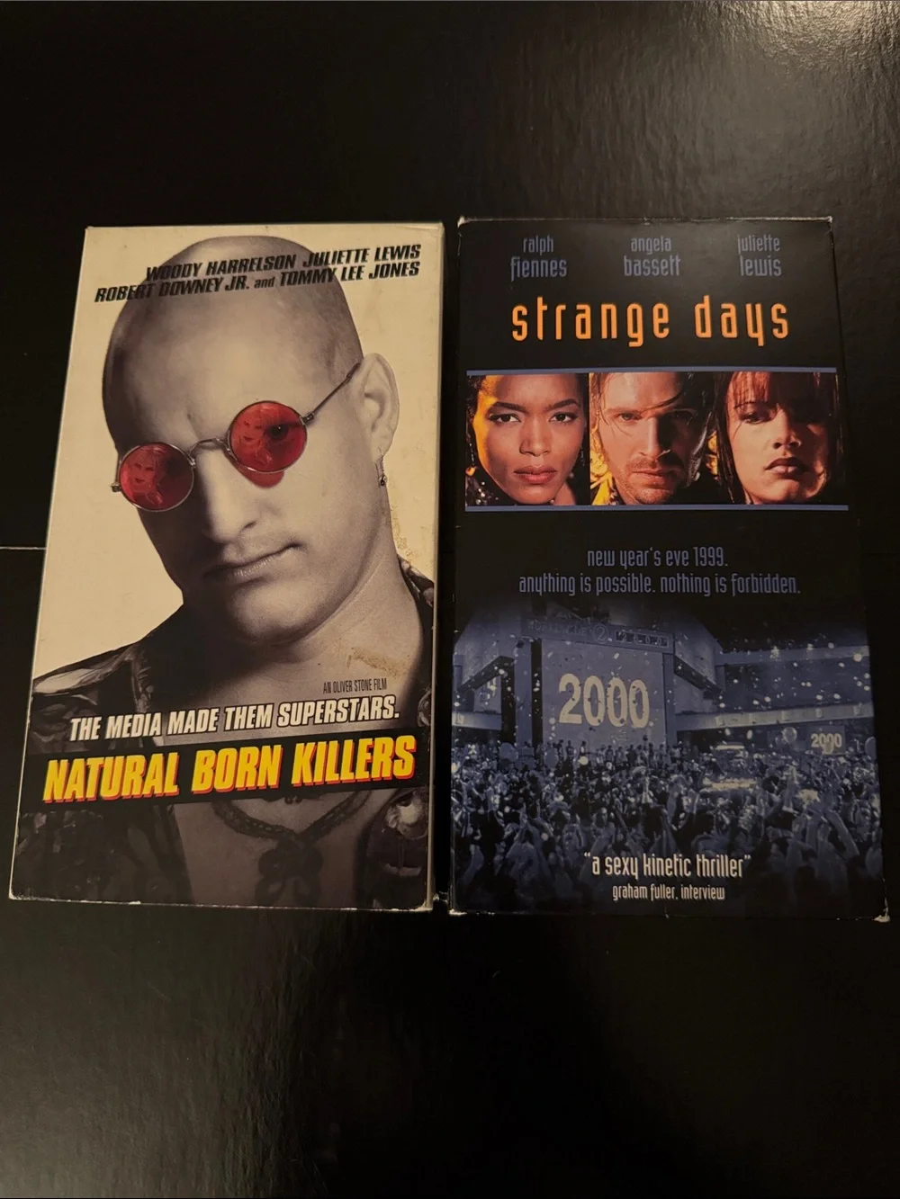 Natural Born Killers & Strange Days Movie VHS 📼 Duo - Juliette Lewis action film